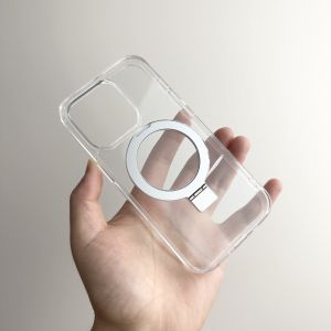 Original Design Magnetic Attraction Stand Phone Case for  17Pro 15Pro Frosted Creative Protective Cover with Bracket