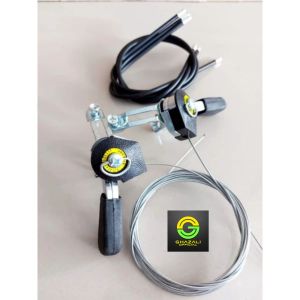Shifter 1 Set Kanan Kiri Operan Gigi 3x6 dengan 7 Speed Sepeda MTB Jadul Klasik Universal