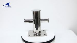 6 Inch 316 Stainless Steel Single Cross Bollard Duty Cleat Hardware for Boat Yacht Marine 100mm*100mm