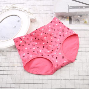 Middle-Aged Fat Sister Pure Cotton Underwear Female Chubby Girl All Cotton Crotch XL Extra Large Middle-Aged Shorts Ladieswear