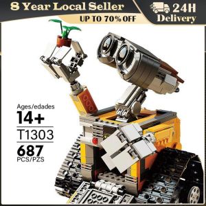 Disney WALL E Robot 687PCS Building Blocks Cartoon Movie Eva Wall-e Toys Classic Movie Dolls Idear Model Bricks Kids MOC Gifts