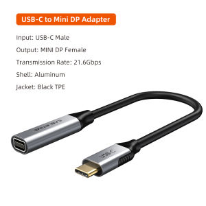 Cabletimes | CABLETIME USB C to Mini DisplayPort Adapter 4K 60Hz for Laptop MacBook Huawei Mate 40 30 Pro Samsung S20 Mini DP Converter C384