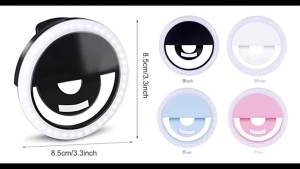 LED Selfie Ring Light USB Charge LED Selfie Fill Light Mobile Phone Photo Video Shooting For iPhone Samsung Xiaomi Realme Tecno