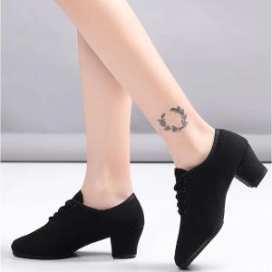 รองเท้าเต้นรำสี่เหลี่ยม พื้นรองเท้า ผู้ใหญ่ ครู ฝึกรองเท้า นุ่ม สำหรับคู่คั่ว ครู ฝึกรองเท้า