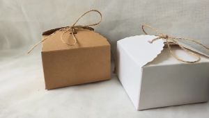 กล่องจัดเบรค ใส่อาหาร ขนม เบเกอร์ คู่กี้ สีขาว ดำ น้ำตาล กล่องกระดาษ แฮนด์เมด พร้อมส่ง