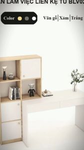 FREESHIP HCM - Bàn Học Bàn Làm Việc Liền Kệ Tủ Gỗ MDF Tatana BLV022 – có thiết kế theo yêu cầu