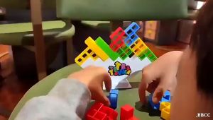 SKISOPGO Tetra Tower เกมทาวเวอร์เตตริส บล็อกตัวต่อ เกมกระดานสนุก บล็อกที่สมดุล ของเล่นตั้งโต๊ะ การพัฒนาสมอง ของเล่นเด็ก