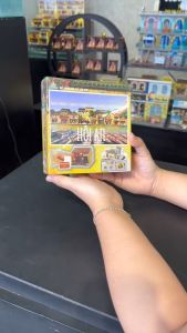 Combo 1 - Set 3 Bộ Mô Hình Lắp Ráp Kiến Trúc Trúc Hội An - Hiệu Tranh 182 + Hiệu Vải + Nhà Thờ Tộc - Thế Giới Tí Hon - CBHA1
