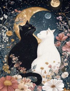 KAYOU | Acrylic Paint By Numbers Moon and Flowersainting By Numbers on Canvas Coloring By Number for Adults Paint Digital Art