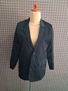 Jas Blazer Wanita Slim Fit Warna Hijau Zamrud