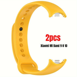 2pcs Silicone Strap For Xiaomi Mi Band 10 9 8 Sport Smart Watch Wrist Bracelet Original Band 9 Band10 NFC WristBand Accessories