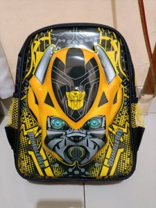 tas sekolah anak laki-laki bumblebee karakter timbul sudah ber led paud