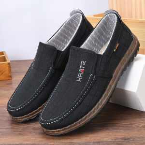 Non-Slip Soft Sole Middle-Aged and Elderly Dads Shoes Lightweight and Breathable Slip-On Spring and Autumn Casual Shoes Flat Shoes
