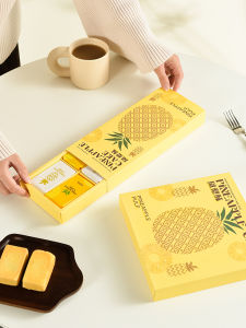 Fresh Baked Pineapple Pastry Box 6 Pieces 8 Pieces Handheld Baking Dessert Machine Seal Bag Small Clear Box Empty Box
