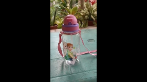 350ml Food Grade BPA Free Sanrio Cartoon Character 3675# Unbreakable Sippy Water Bottle For Kids/ Students With Straw/Sling Back To School