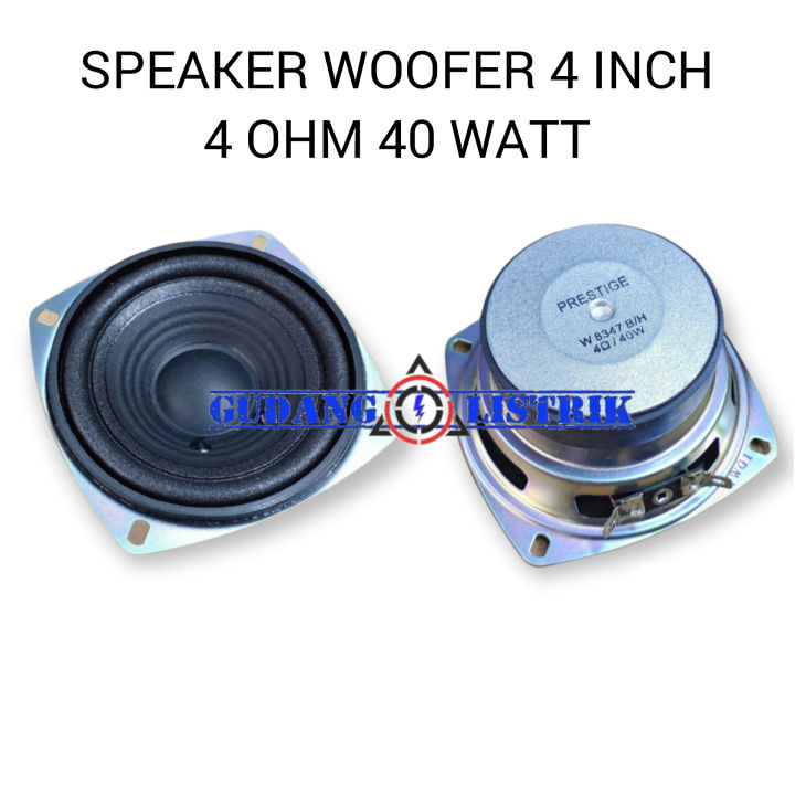Speaker Woofer Passive Pasif Inch Ohm 40 Watt Prestige Super