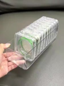 Portable Crystal Bracelet Jewelry Storage Box Transparent Display Case Anti-Oxidation Simple Design Plastic Jewelry Box