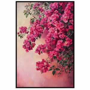 Tranh vẽ tường giàn hoa giấy phong thủy trừ tà hút tài lộc.Tranh treo tườngdán tường.CGI-1384