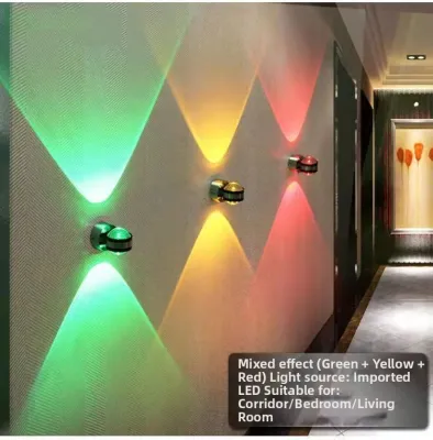 Creative Dual-Head LED Wall Lamp Hotel TV Background Decorative Lamp Simple Modern Style for Living Room Bedroom Kitchen