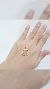 LIONTIN KALUNG Lafadz ALLAH PERMATA GOLD TANPA RANTAI /L-270