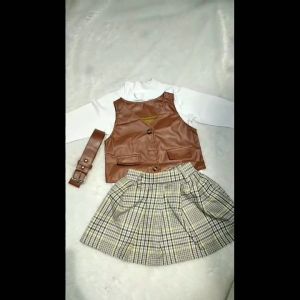 (CC-JKT) BS- 504 SETELAN ANAK 4IN INNER ROK ROMPI BELT KULIT SIZE 90-140