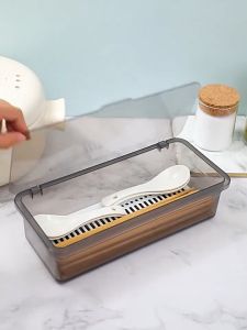 DuduMart Kitchen Tableware spoon and fork drainer organizer with cover makeup bins storage