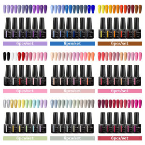 6Pcs/Set Nail Gel Polish HEMA FREE Long Lasting UV/LED Vernis Gel for All-Season Nail Decorations DIY Manicure Personal Design