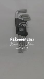 Kunci L Set 9 PCS CPT National Hex Set Key Biasa & Panjang 1.5MM-10MM