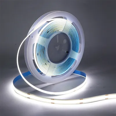 5V COB LED Light Strip 3AA Battery Powered Flexible Ribbon Diode 8MM High Density Linear Lighting Adhesive Tape Cabinet Lighting