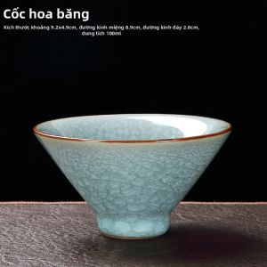 TANGFENG | Tách Sứ Cao Cấp Cá Nhân có Mẫu Nứt Băng