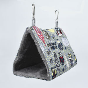 Parrot Nest Heattech Bird Nest Big Tiger Skin Cage Nest Small Bird Nest Peony Velvet Nest Xuanfeng Winter Parrot Triangle Cotton Pet Nest