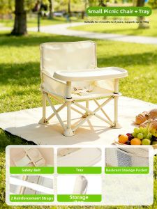 KIUMO | Portable Multi-Function Safe Picnic Chair with Sunshade