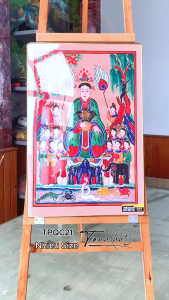 Tranh chúa sơn trang bà chúa sơn trang tứ phủ Tranh phòng thờ tứ phủ bàn thờ tứ phủ công đồng bà chúa xứ thánh mẫu quang huy tráng gương treo tường TPQC21
