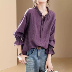 Elegant Loose Ruffled Chiffon Blouse