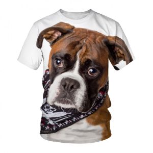 Áo Thun Nam Tay Ngắn Mùa Hè Mới in 3D Hình Động Vật Cổ Tròn Thường Ngày Thời Trang Hợp Thời Trang Áo Thun