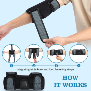 1pc Elbow Pain Relief Adjustable Stabilizer with Splint for Ulnar Nerve Entrapment Cubital Tunnel Syndrome Arm Support Straps