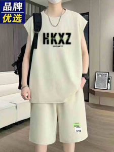 ชุดกีฬาลำลองสำหรับผู้ชาย Tagkita ฤดูร้อนปี 2025 แขนกุด 5 ชิ้น ทรงหลวม ไซส์ใหญ่ ชุดกีฬาลำลอง 2 ชิ้น ชุดฤดูร้อน