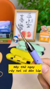 Bộ dụng cụ lấy ráy tai cho bé có đèn led và kính lúp không gây khó chịu cho bé an toàn khi sử dụng CN040