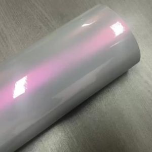 Gloss Chameleon Vinyl Wrap Film Grey to Red Color Shift Self Adhesive Decal Sticker Car Wrapping Foil Air Release