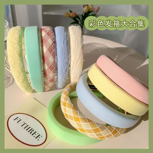 เข็มขัดผ้าคลุมผมสีลูกกวาดสำหรับผู้หญิง ทรงสูง ขอบกว้าง สไตล์หวาน ใหม่ล่าสุด 2023 ฤดูร้อน เครื่องประดับผมสำหรับผู้หญิง