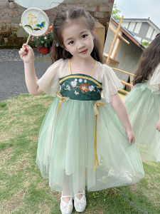 Váy Công Chúa Cổ Điển Cho Bé Gái Mùa Hè Váy Hanfu Phong Cách Truyền Thống Trang Phục Trẻ Em Váy Cho Bé Gái