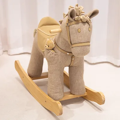 Real Wood Rocking Horse Toy