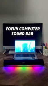 Computer Speakers for Desktop PC Computer Sound Bar HiFi Stereo Speakers with Detachable Mic Bluetooth 6.0 PC Soundbar USB-A
