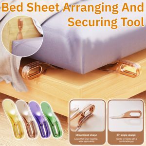 "Hands-Free" Bed Sheet Arranging And Securing Tool Non-Slip Laborsaving Bed Maker Removes Sheets