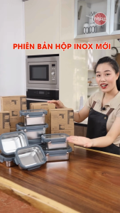 Hộp Inox Dùng Vi Sóng iMat Nắp Thuỷ Tinh Chịu Nhiệt Dùng Lò Nướng Nhiều Dung Tích Lựa Chọn