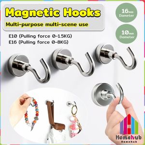 HB Powerful Magnetic Hooks For Refrigerator Grill Key Towel Holder Kitchen Home Accessories