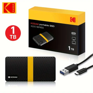 Kodak | Kodak X200 1TB Portable SSD USB 3.1 Type-C External Solid State Drive 550MB/s for Laptop Mac PC PS4 512GB 256GB