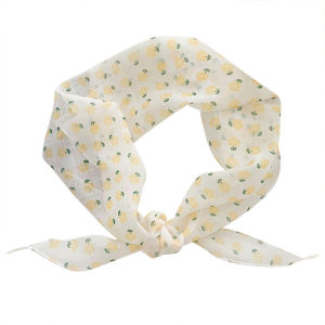 LoviRa Women's Soft Headscarf with Flower Pattern Decorative Hair Accessories Thickened and Absorbent