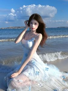 CHANGTONG | Slimming Waistline Beach Holiday Style Ladies Dress