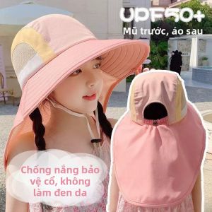Mũ Nón Chống UV Che Cổ Cho Bé Gái
